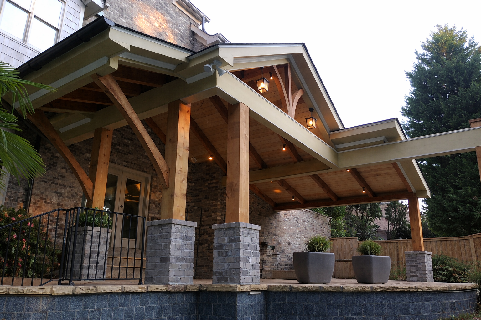Custom covered outdoor living structure